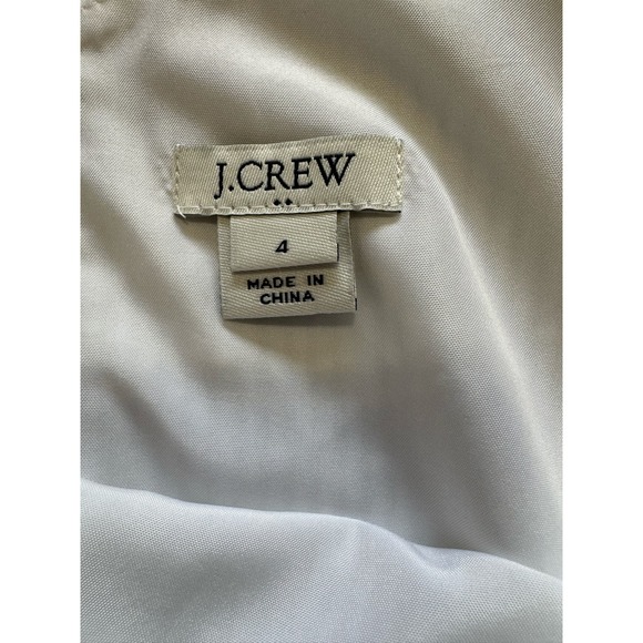 J. Crew White Swiss Dot Eyelet Square Neck Ruffe Hem Casual Tank Top, Size 4 - Picture 5 of 6